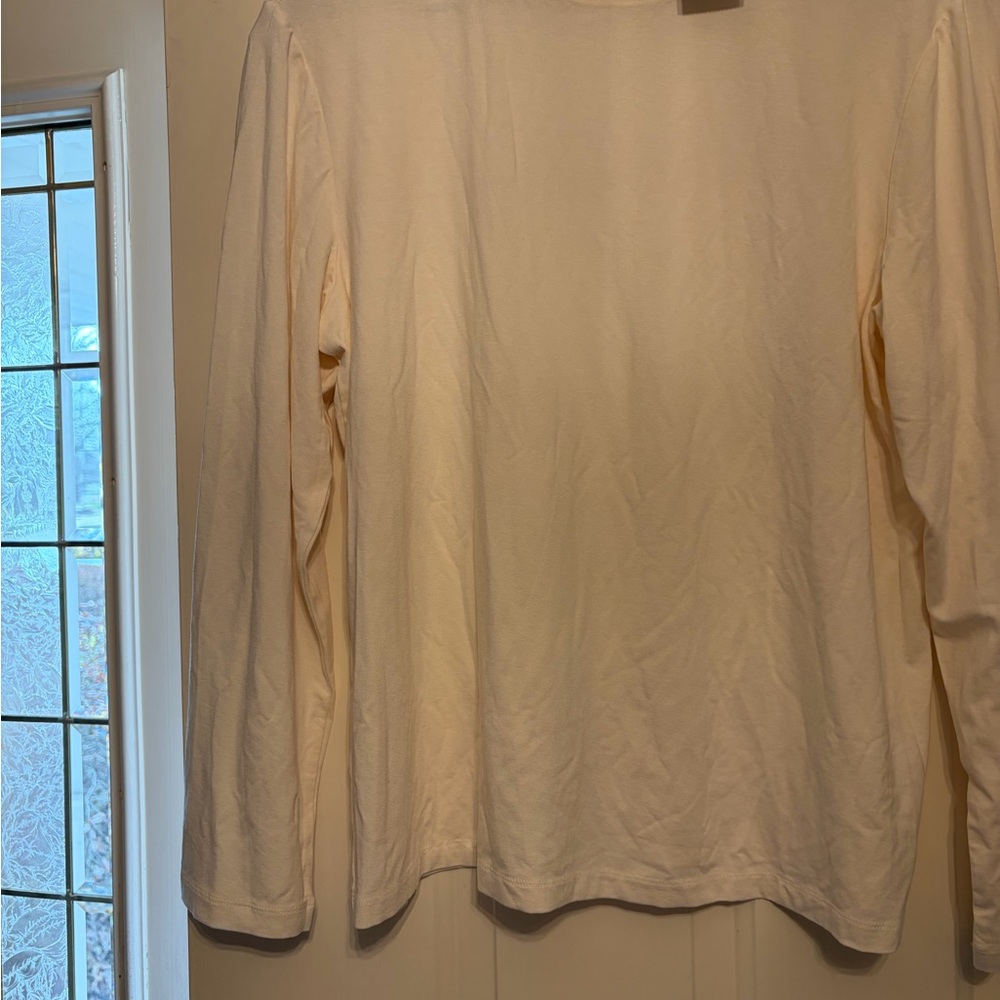 Chico's ivory Long Sleeve Turtleneck Tee
